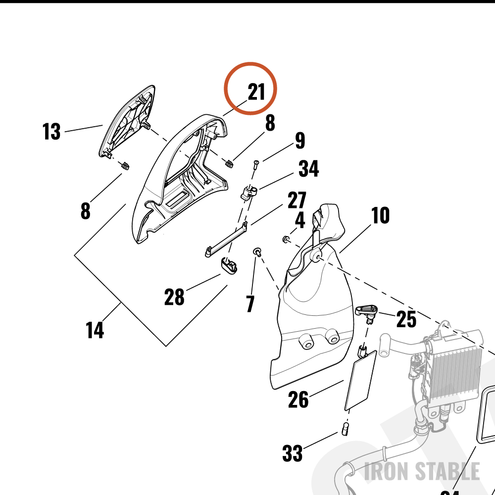 Harley-Davidson Frame, Lh-Glove Box, Pc(Po)