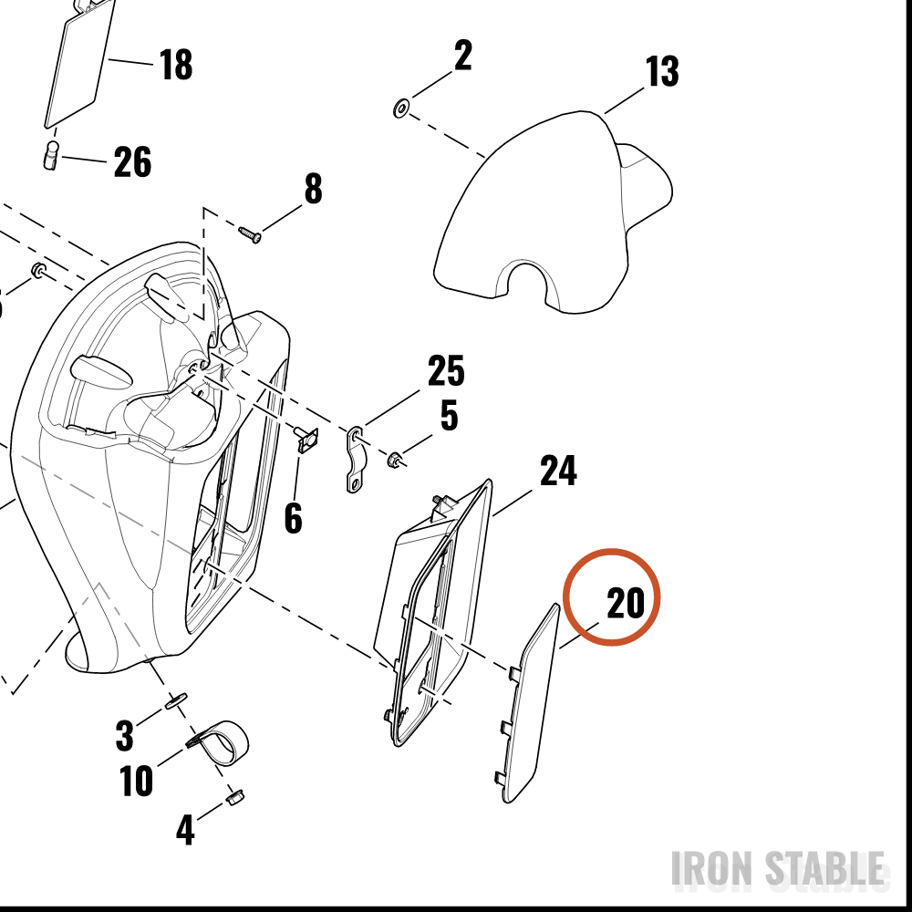 Harley-Davidson Lower Plate, Rh-Ac