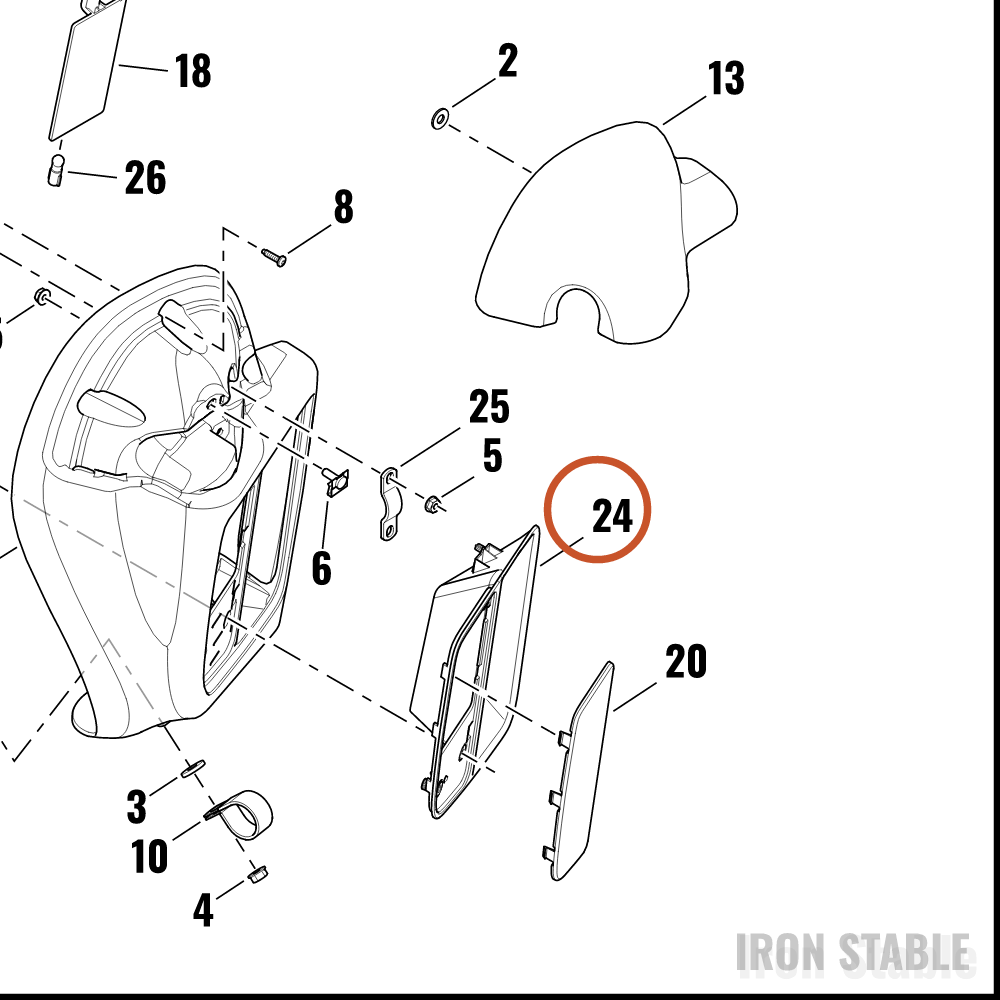 Harley-Davidson Fascia Assembly, Rh-Lower