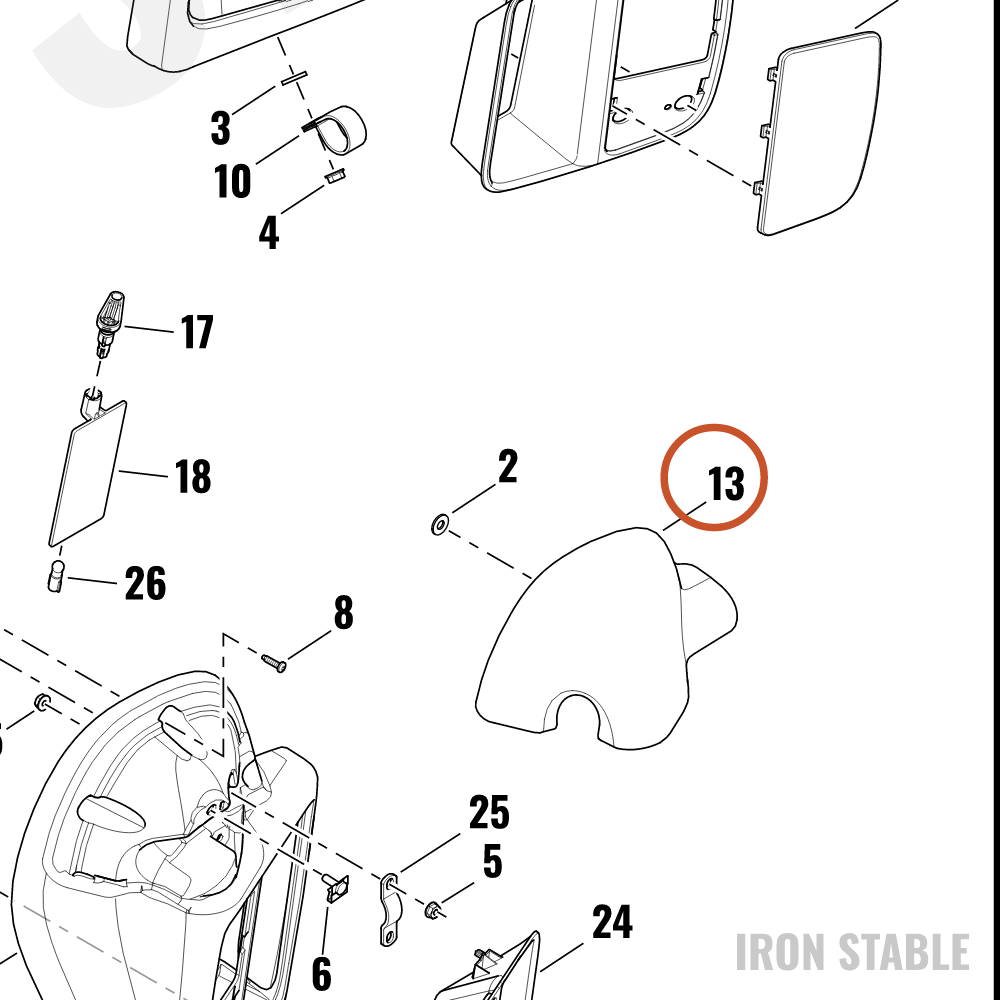 Harley-Davidson Frng Lower Sub-Component, Rh, Cap, Sld