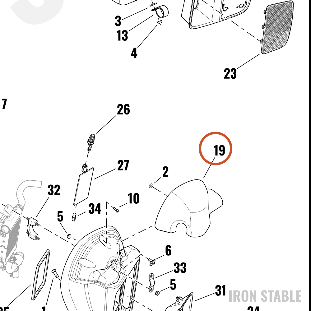 Harley-Davidson Frng Lower Sub-Component, Rh, Cap, Soli