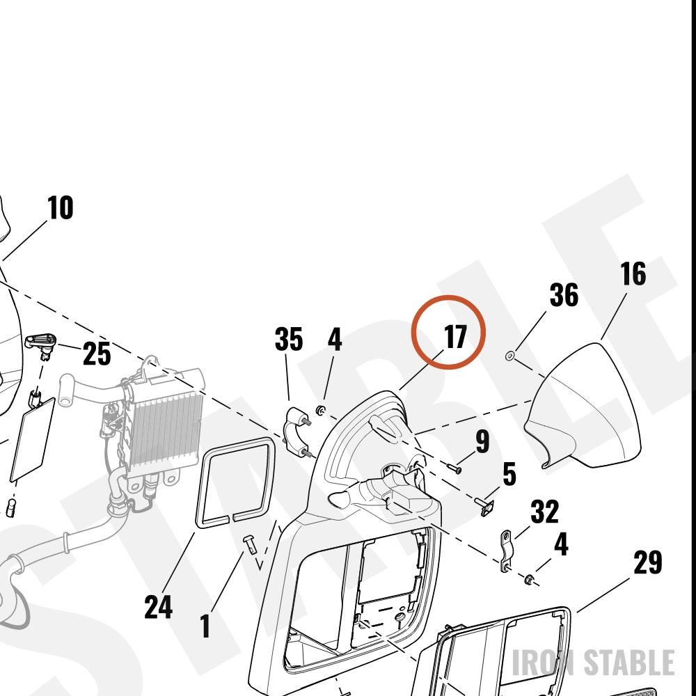 Harley-Davidson Frng Lower Sub-Component, Fascia Assembly