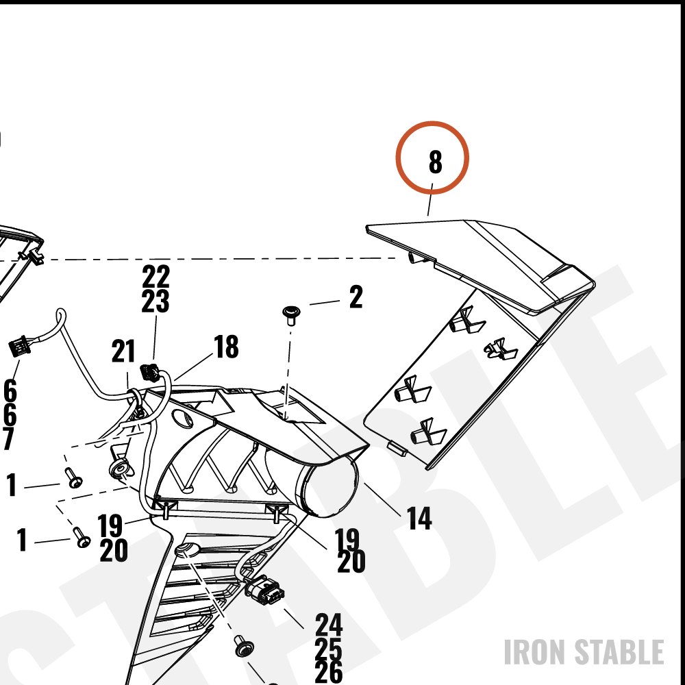 Harley-Davidson Fairing, Lower, Water Cooler, Outl