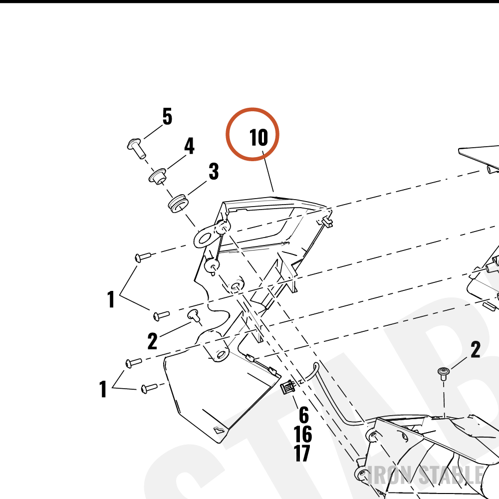 Harley-Davidson Fairing, Lower, Oil Cooler, Outer