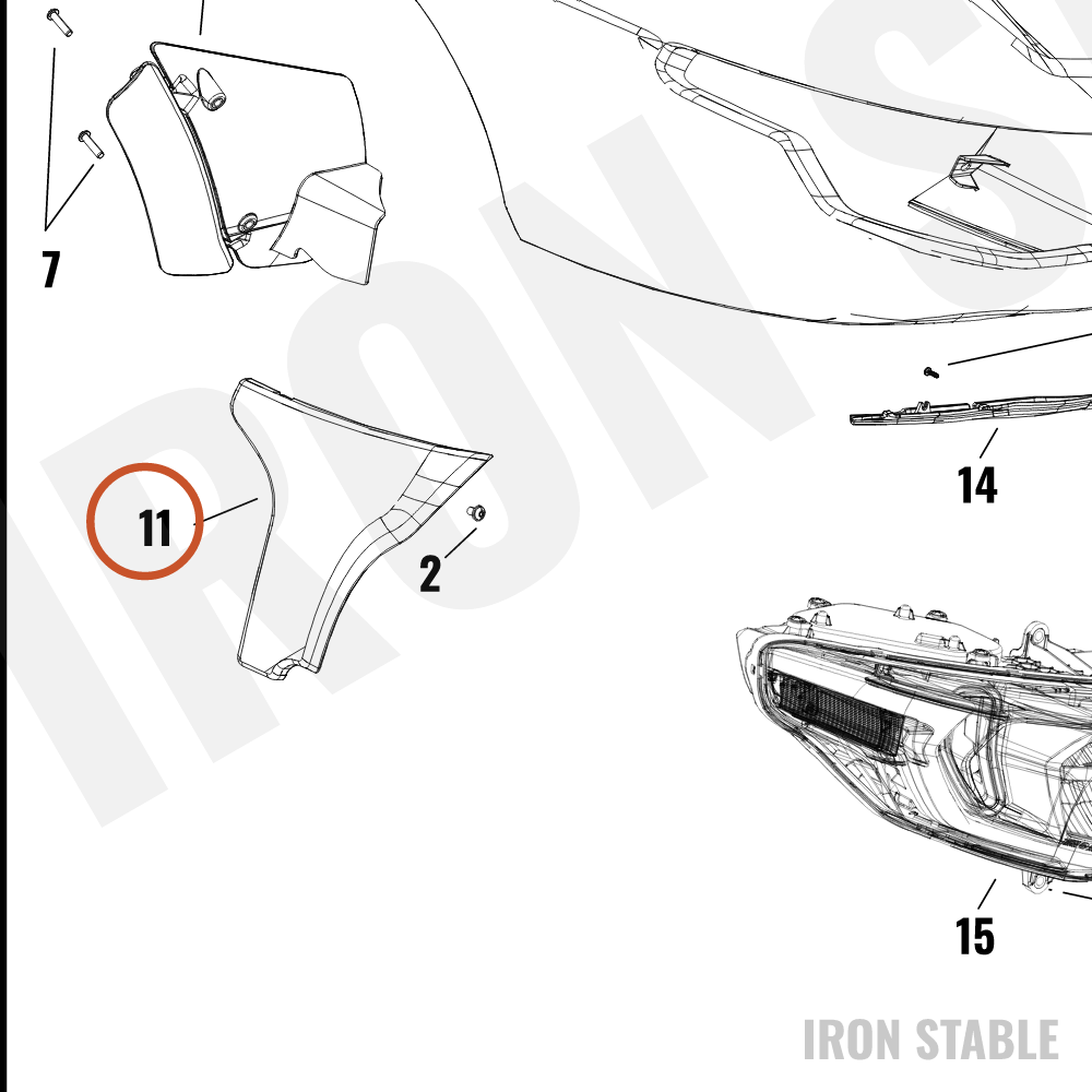 Harley-Davidson Fairing, Side, Assembly, Rh, Solid