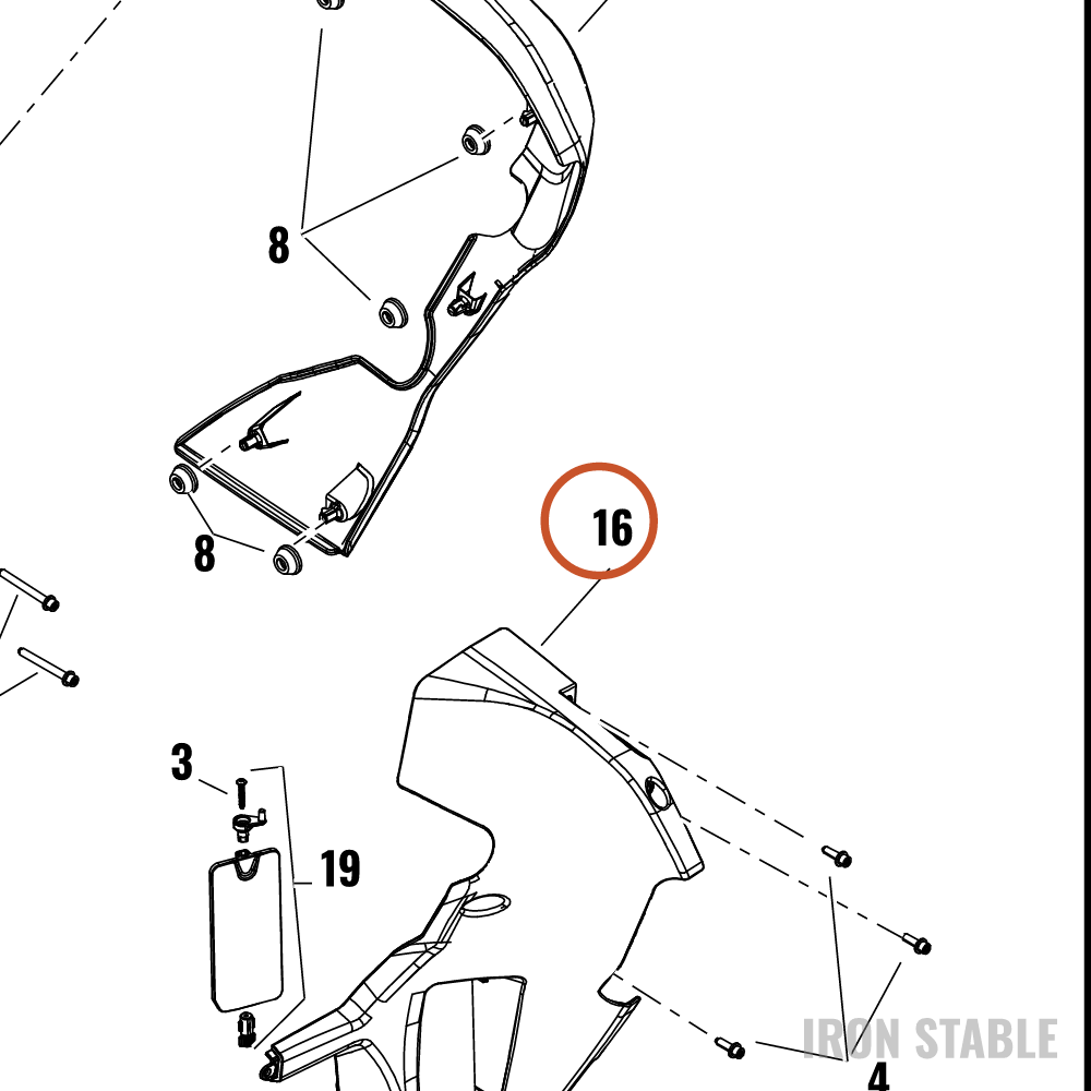 Harley-Davidson Fairing, Lower, Inr, Lh