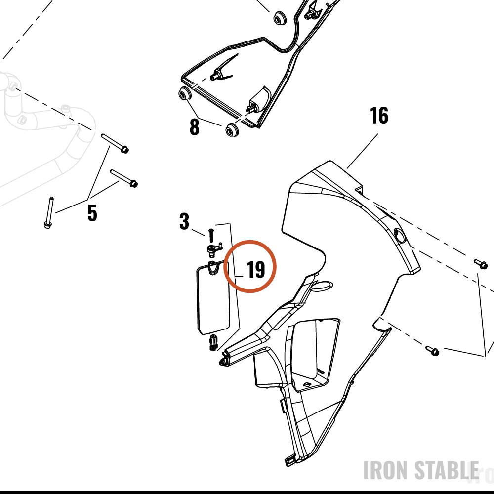 Harley-Davidson Kit, Lower Fair, Vent Door, Lh