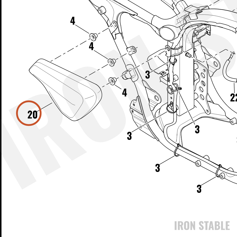 Harley-Davidson Sidecover, Rh
