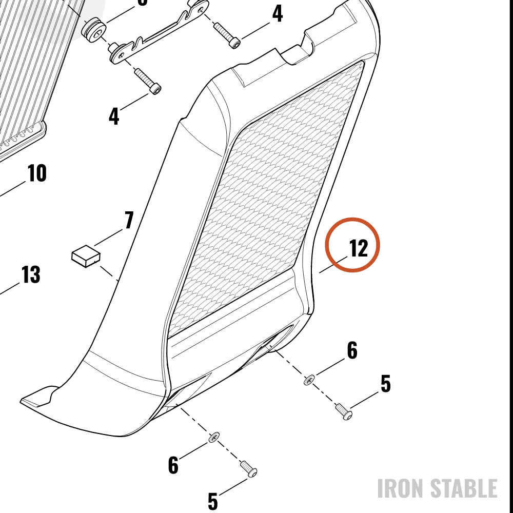 Harley-Davidson Cover, Side, Shroud, Radiator