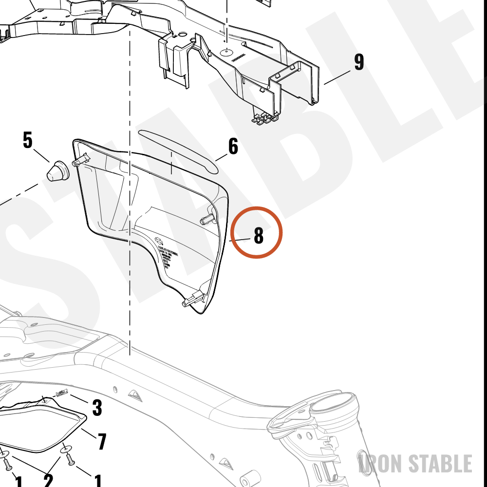 Harley-Davidson Cover, Side, Rh, Sld