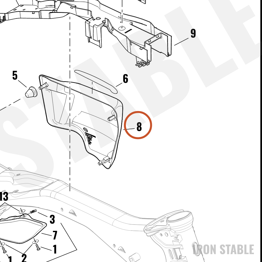 Harley-Davidson Cover, Side, Rh, Sld