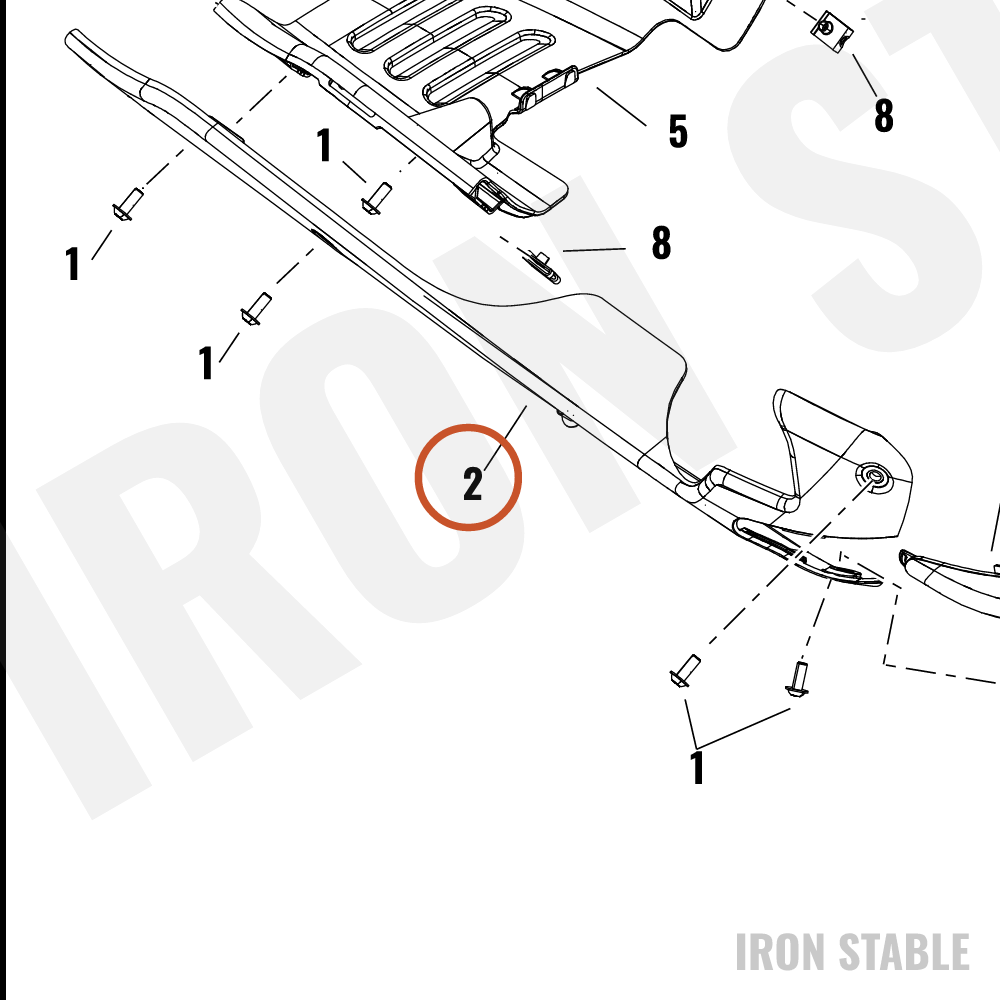 Harley-Davidson Chin Spoiler, Side, Molded, Rh