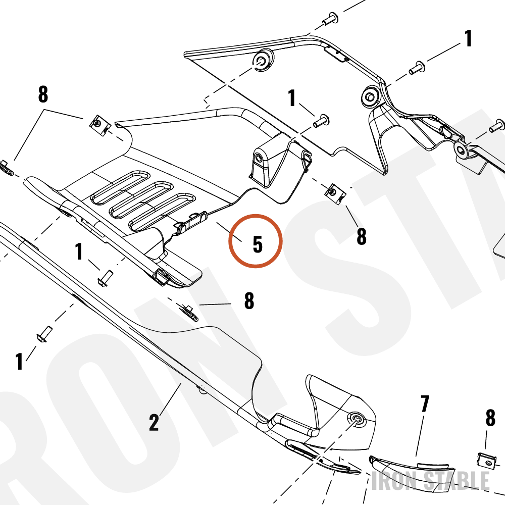Harley-Davidson Chin Spoiler, Ctr, Rr