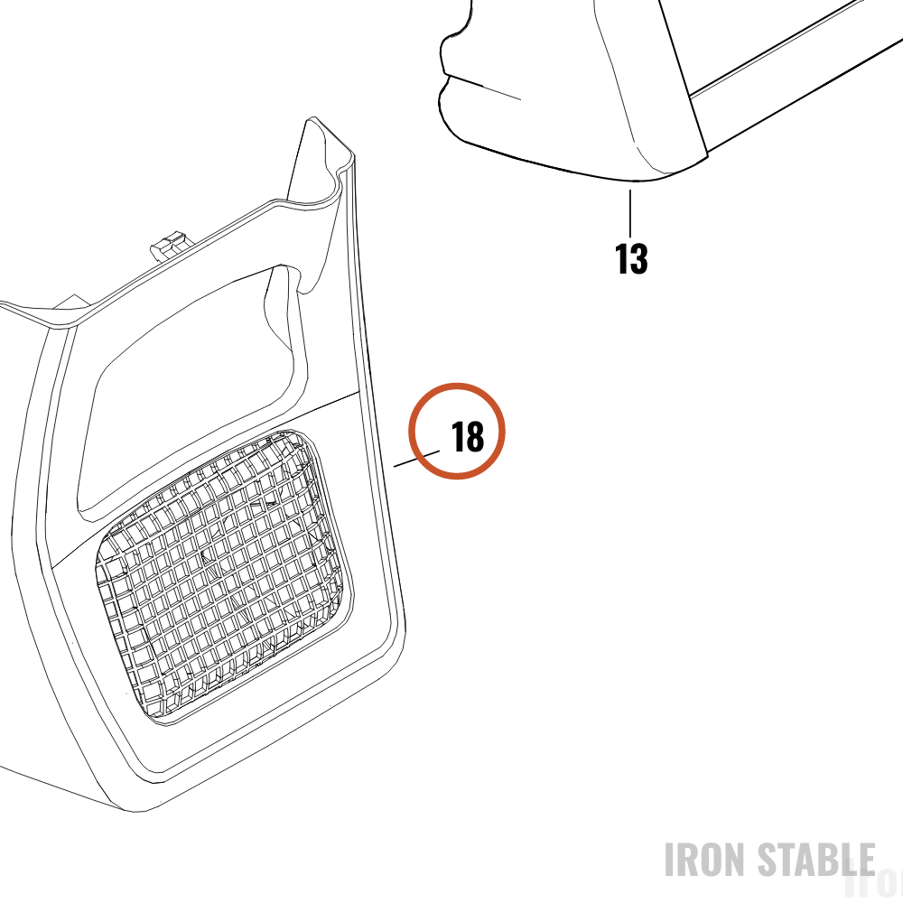 Harley-Davidson Kit, Splr, Blk Grid, Unpainted