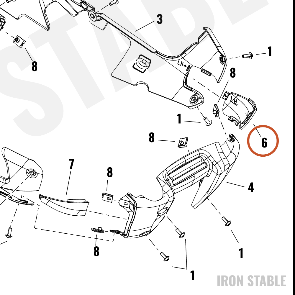 Harley-Davidson Chin Spoiler, Side, Access, Lh