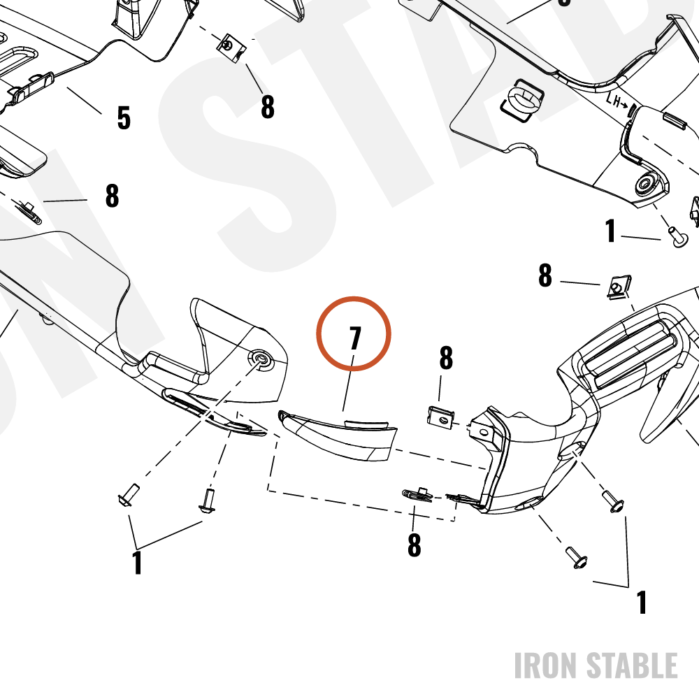 Harley-Davidson Chin Spoiler, Side, Access, Rh