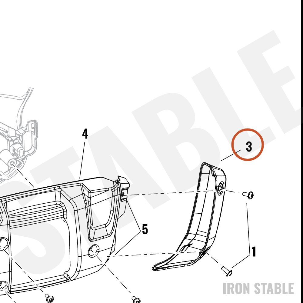 Harley-Davidson Chin Spoiler, Side, Lh
