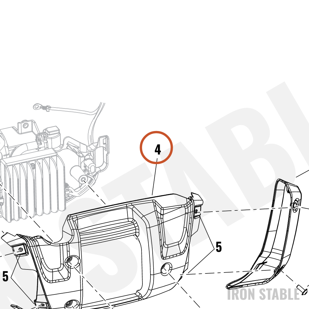 Harley-Davidson Chin Spoiler, Ctr, Panel