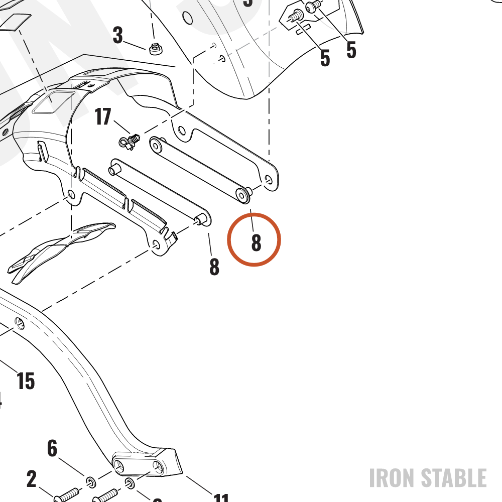 Harley-Davidson Bracket, Bodywork Mounting, Nutplate