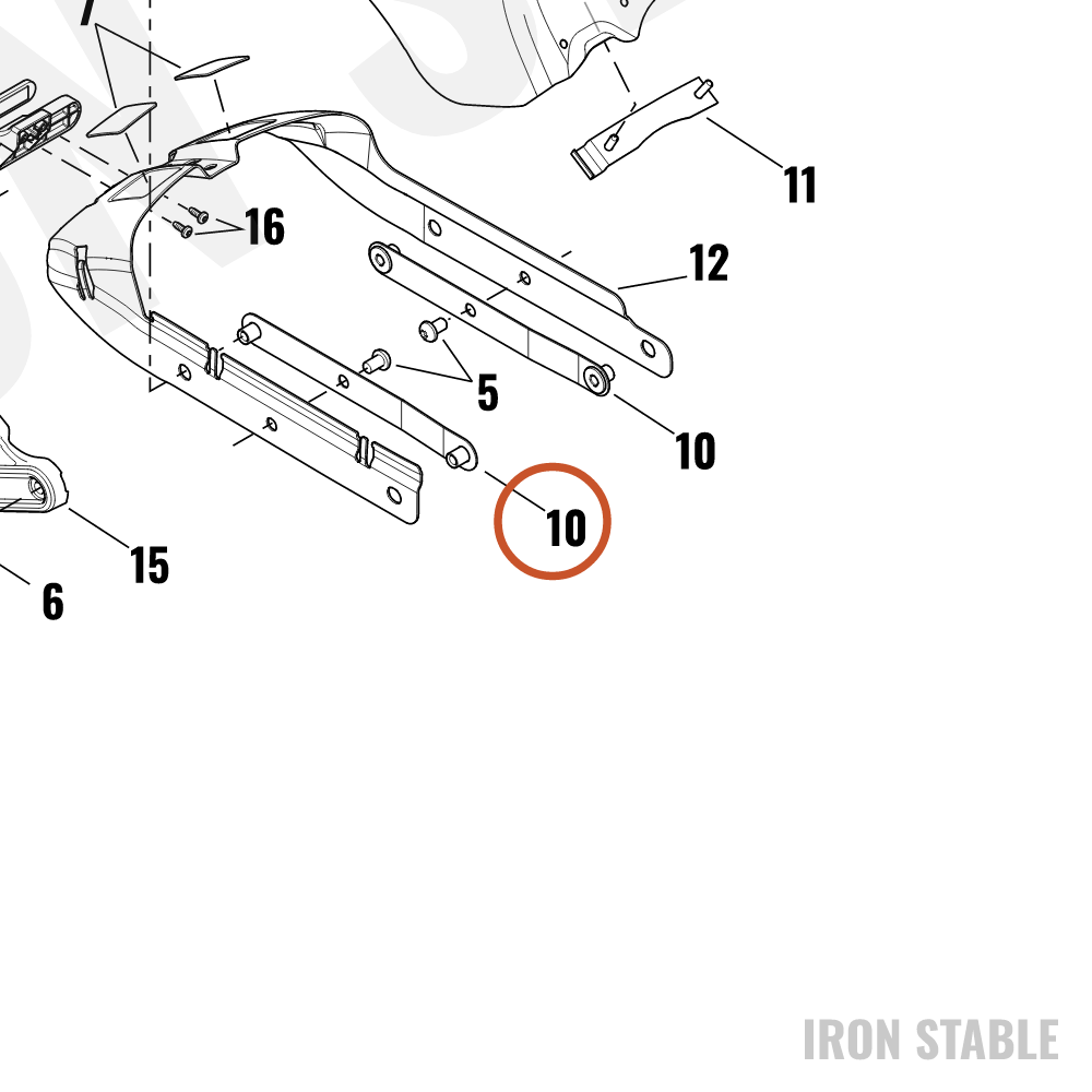 Harley-Davidson Bracket, Bodywork Mounting, Nutplate