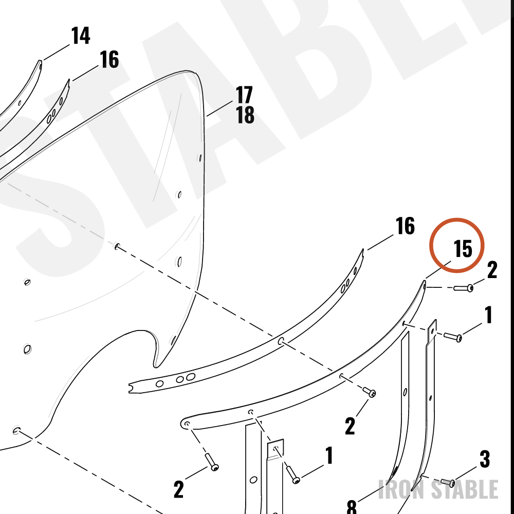 Harley-Davidson Bodywork Misc Component, Brace, Ws, H