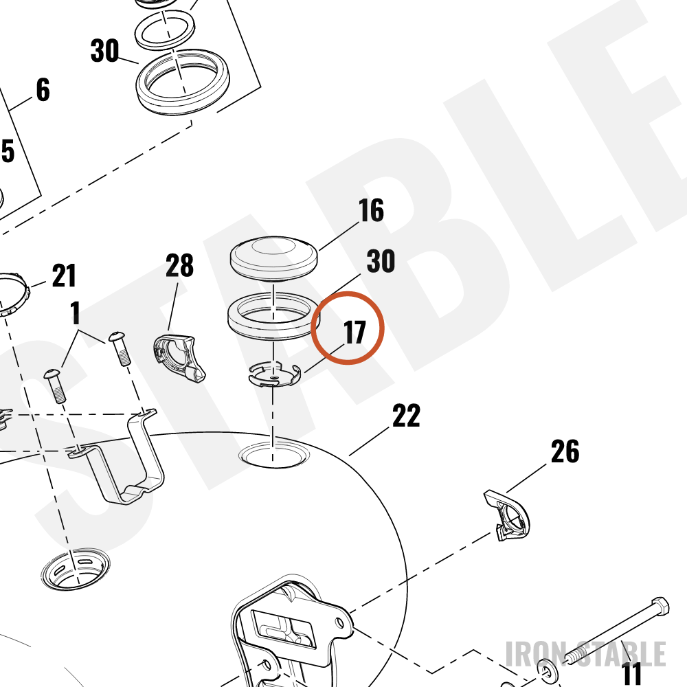 Harley-Davidson Bracket, Bodywork Mounting, Faux Cap