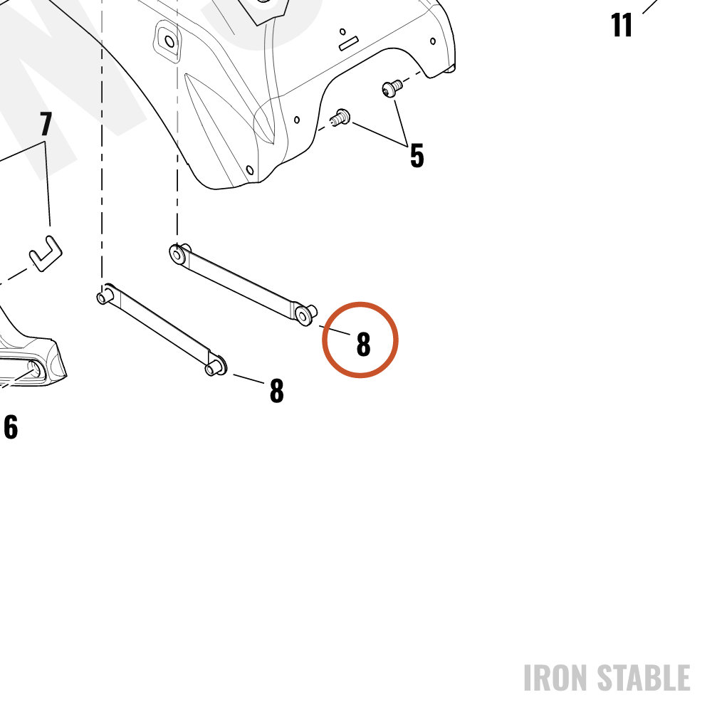 Harley-Davidson Bracket, Bodywork Mounting, Nutplate