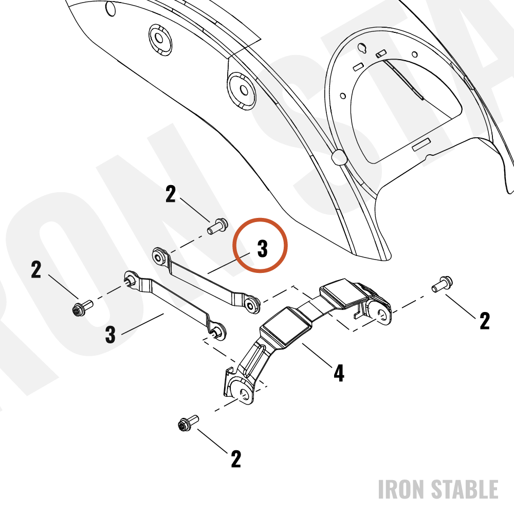 Harley-Davidson Bracket, Bodywork Mounting, Nutplate