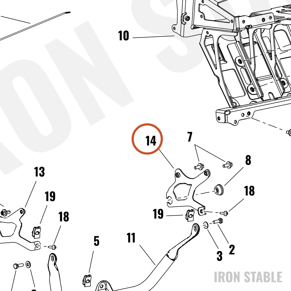 Harley-Davidson Bracket, Bodywork Mounting, Lh, Gblk
