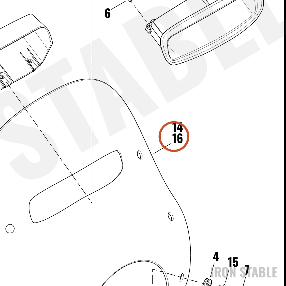Harley-Davidson Kit-Service, Windshield