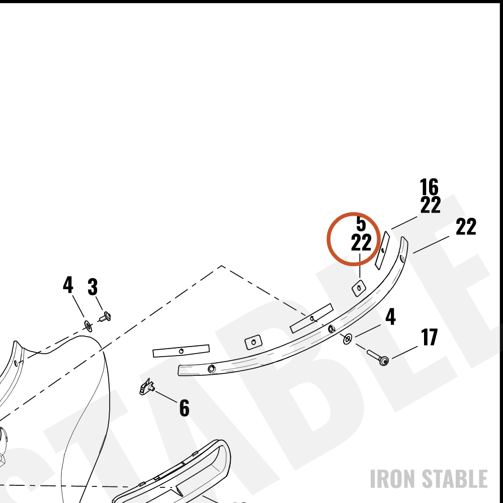 Harley-Davidson Windshield, Trim Strip W/ Pads, 