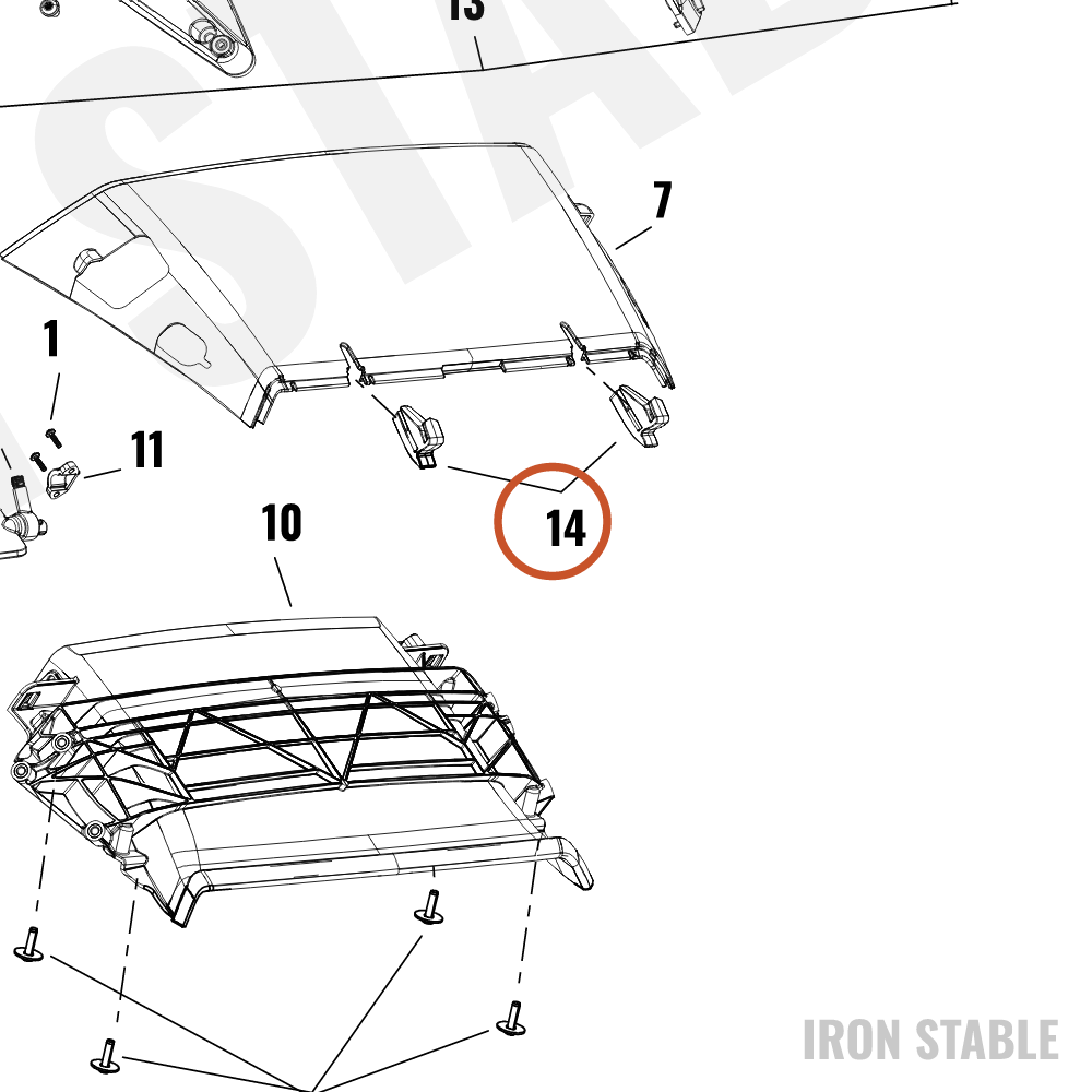 Harley-Davidson Windshield, Isolator Mount