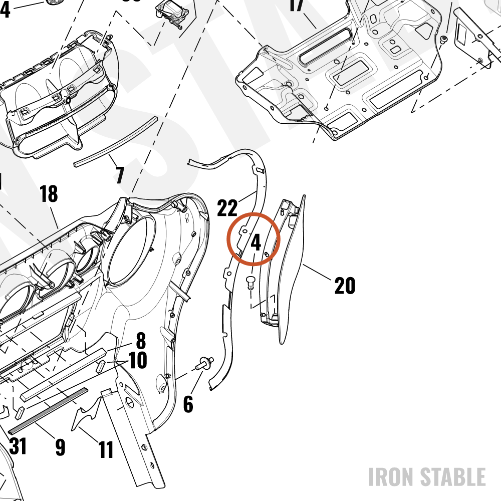 Harley-Davidson Snap Hinge, Air Deflector
