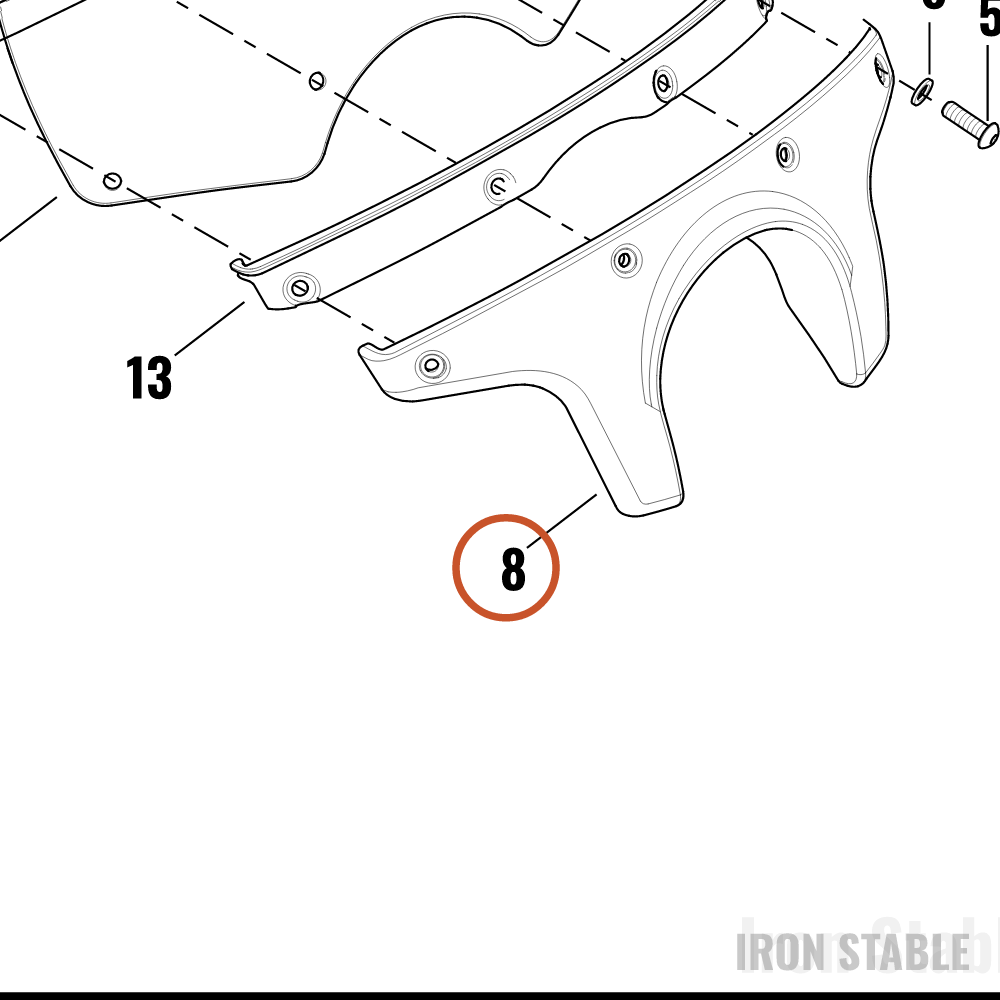 Harley-Davidson Fairing, Outer, Candy Cobalt