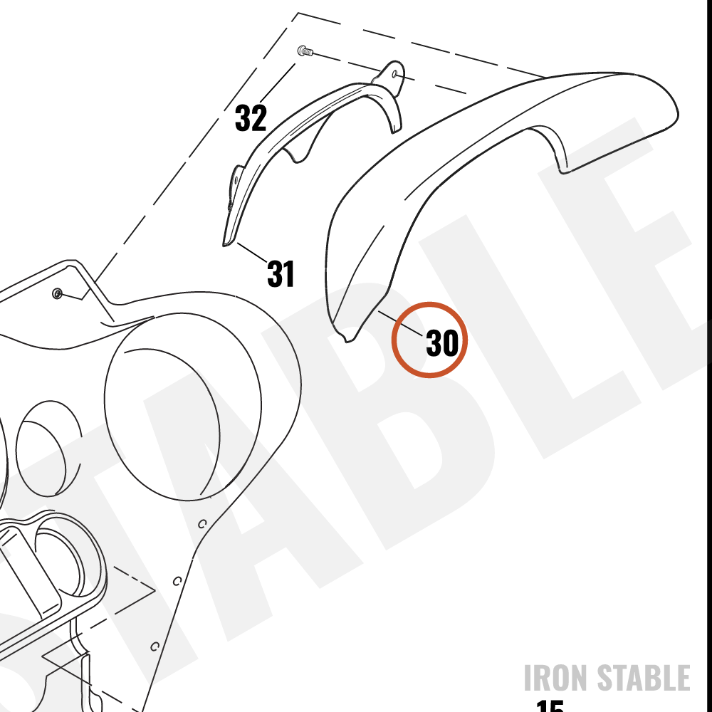 Harley-Davidson Fairing Dash Pad-Service Pad
