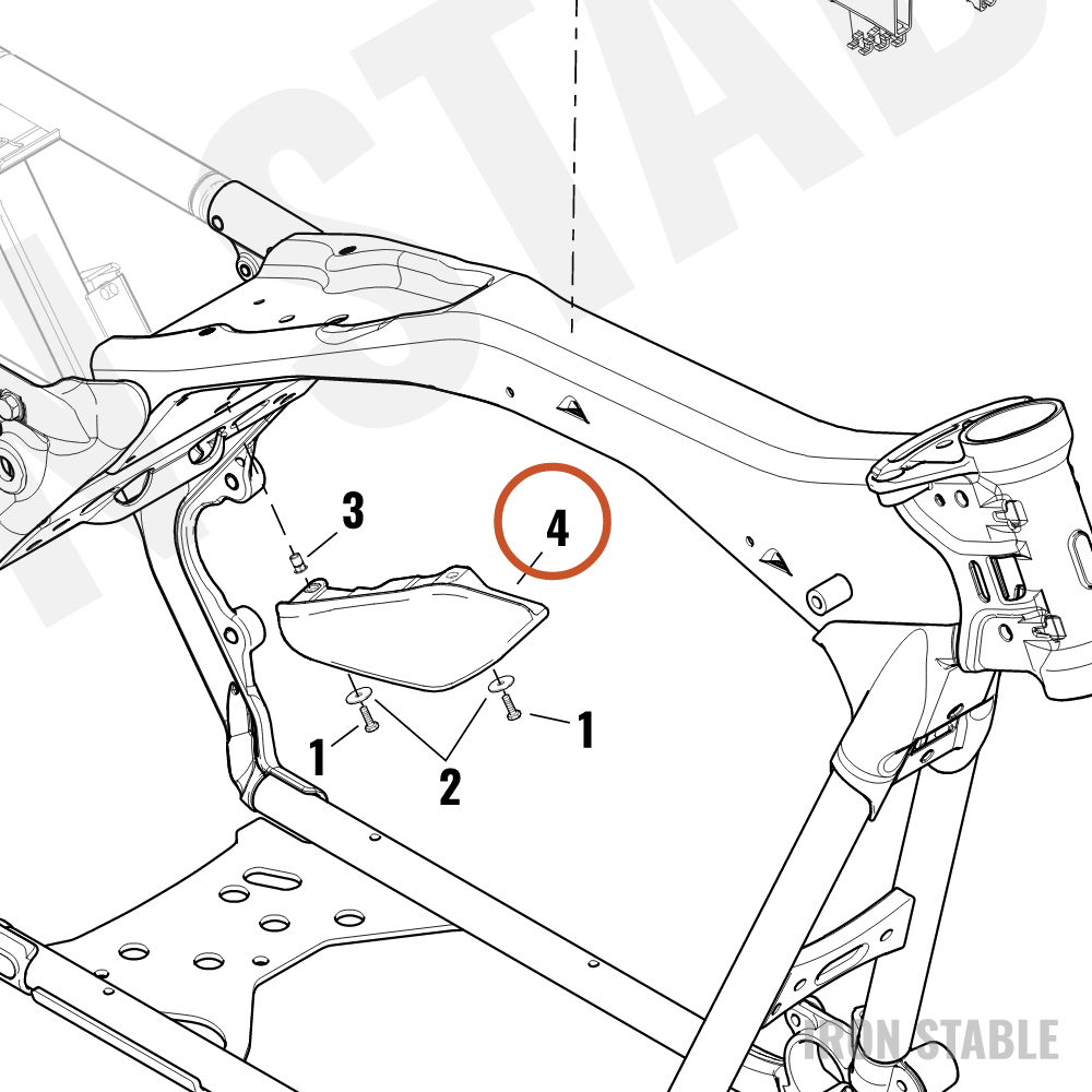 Harley-Davidson Kit, Frm, Mid, Air Deflector