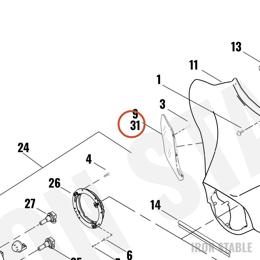 Harley-Davidson Air-Deflector, Rh