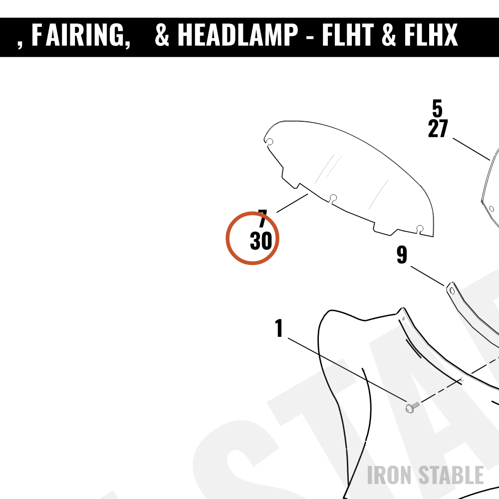 Harley-Davidson Wind Delector Assembly, Hdi
