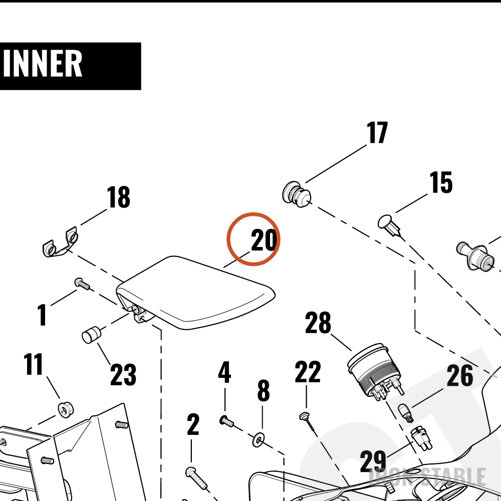 Harley-Davidson Cover Assembly, Rh/Storage Box