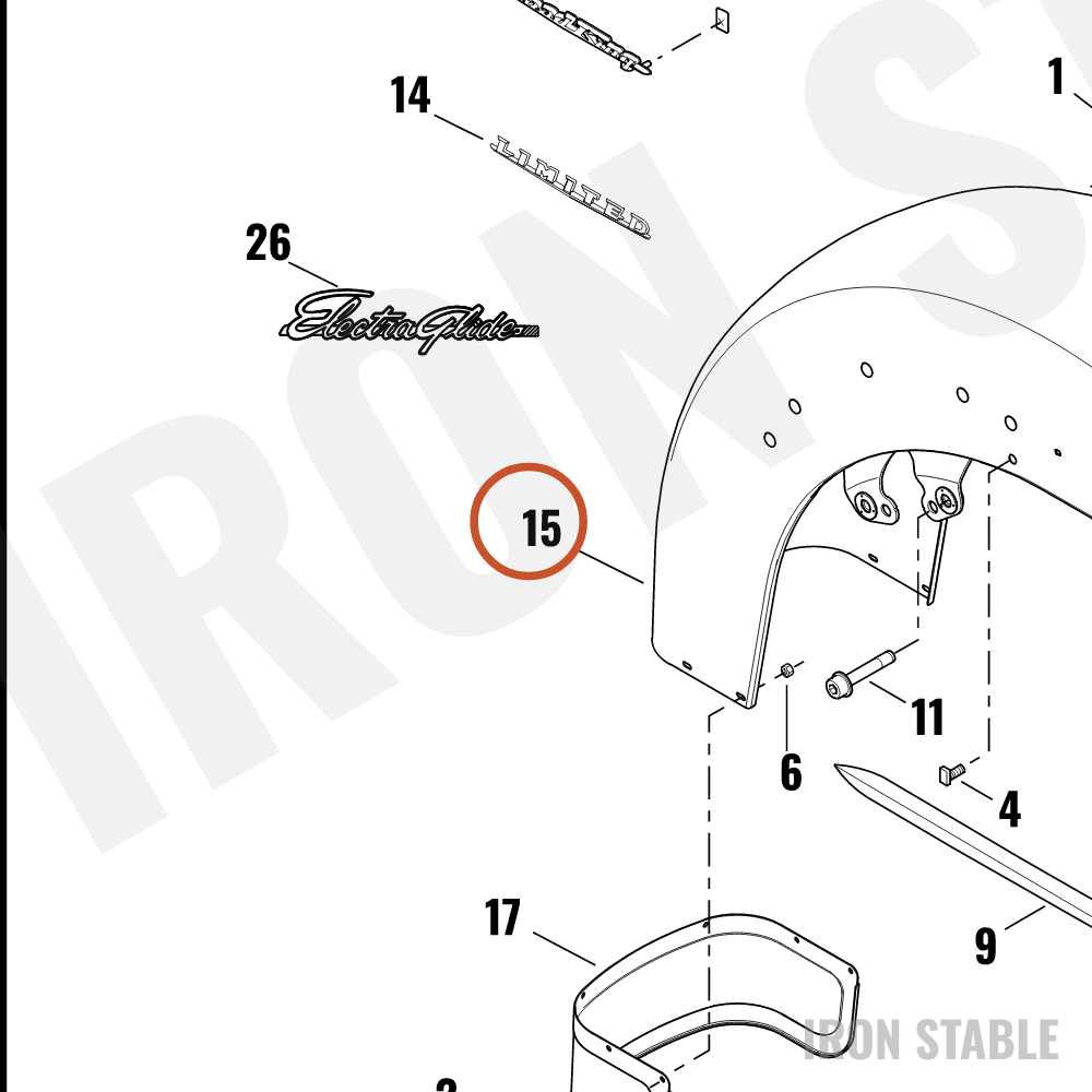 Harley-Davidson Fender, Front(Sub-Assembly)