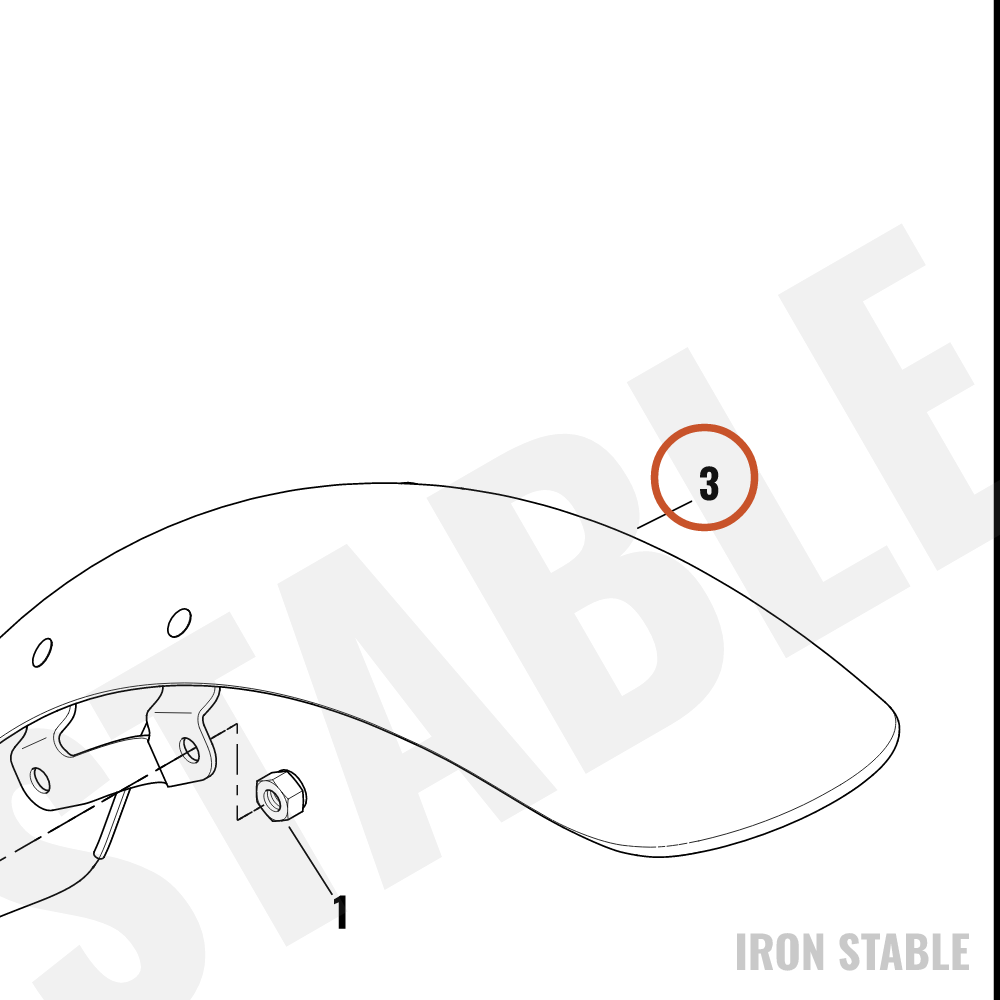 Harley-Davidson Fender Assembly, Front, Solid