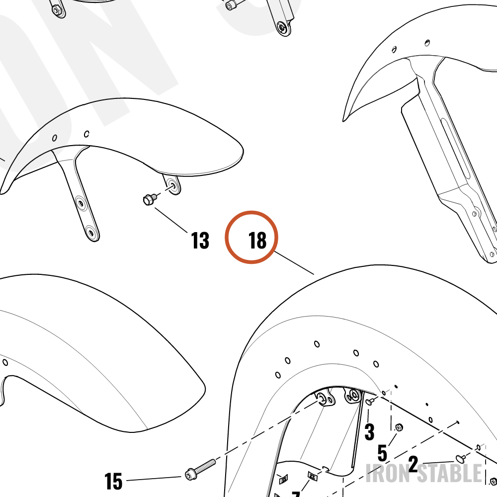 Harley-Davidson Fender, Fr, Sub-Assembly, Prime