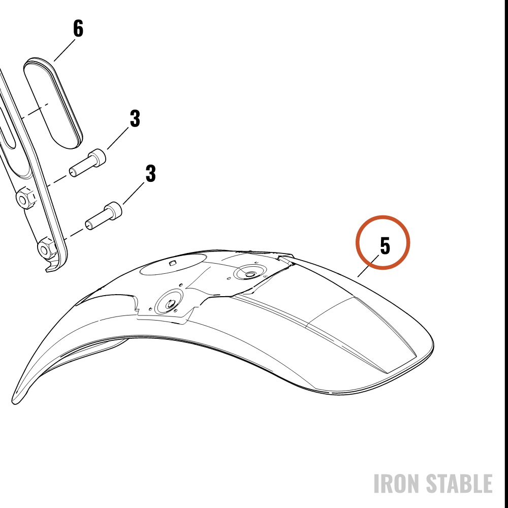 Harley-Davidson Fender, Fr, Solid