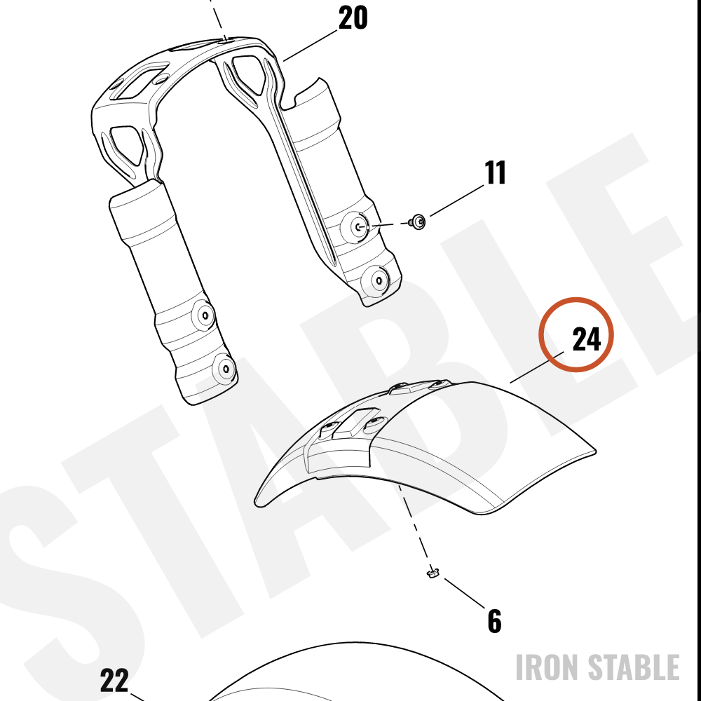 Harley-Davidson Fender, Fr, Prime