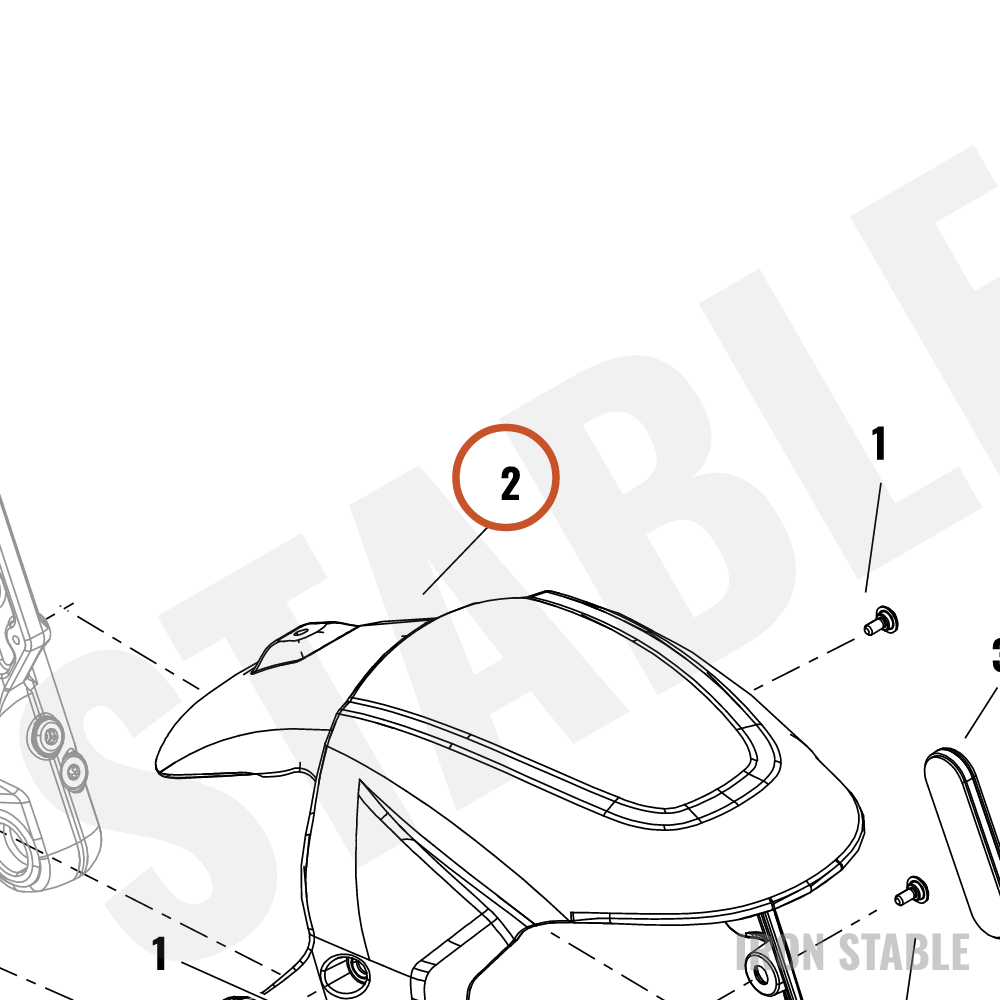 Harley-Davidson Fender, Fr, Sub-Assembly