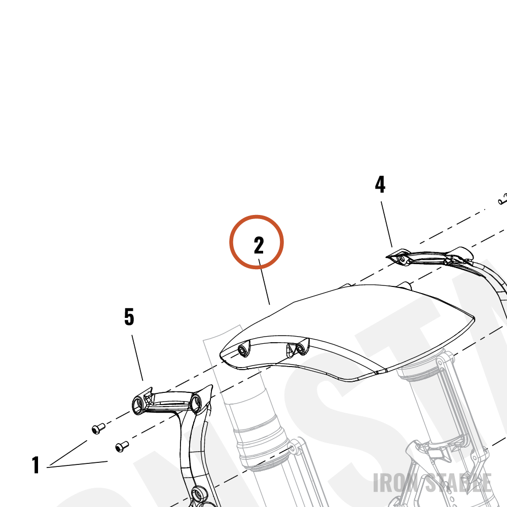 Harley-Davidson Fender, Fr, Blk