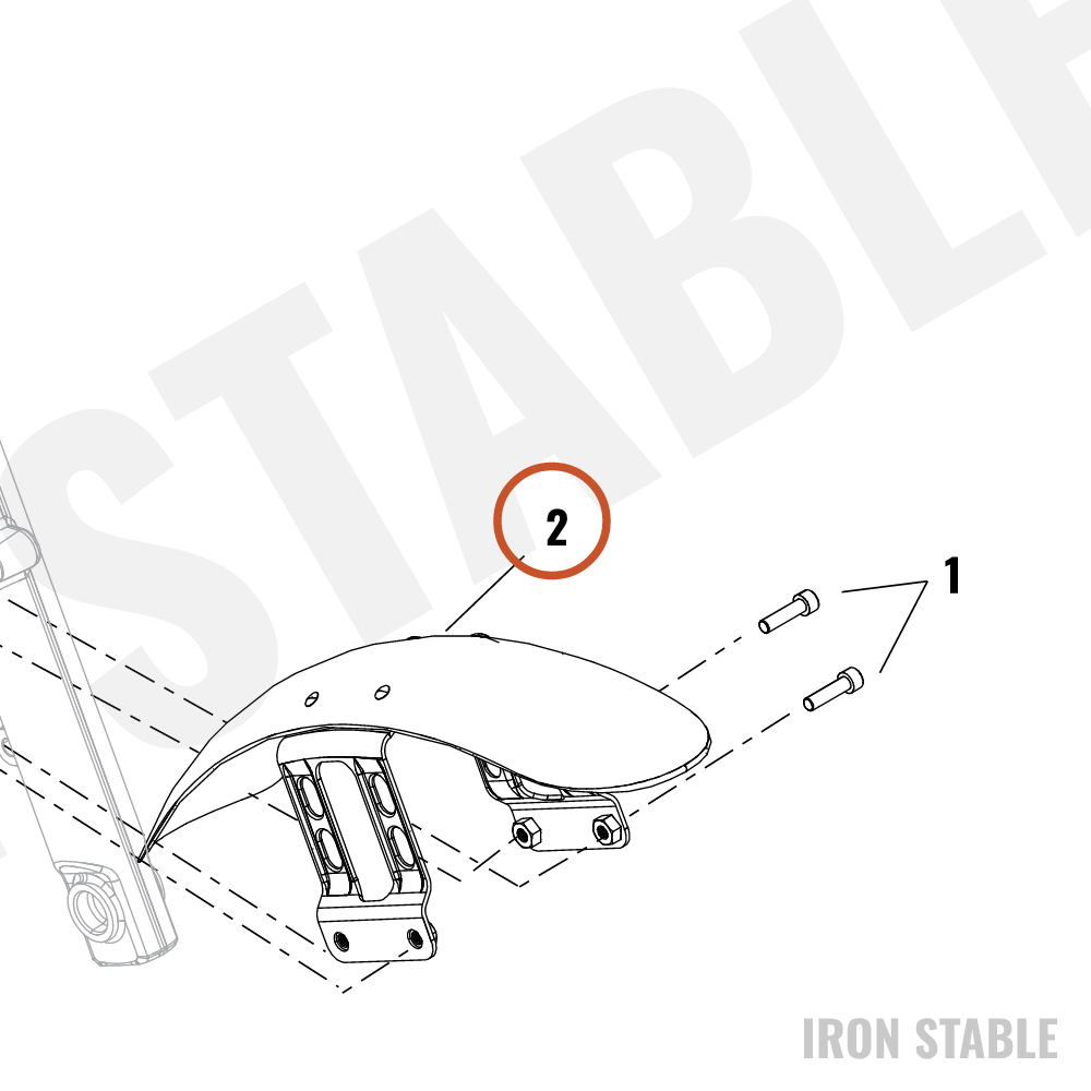 Harley-Davidson Fender, Fr, Sub-Assembly, Solid