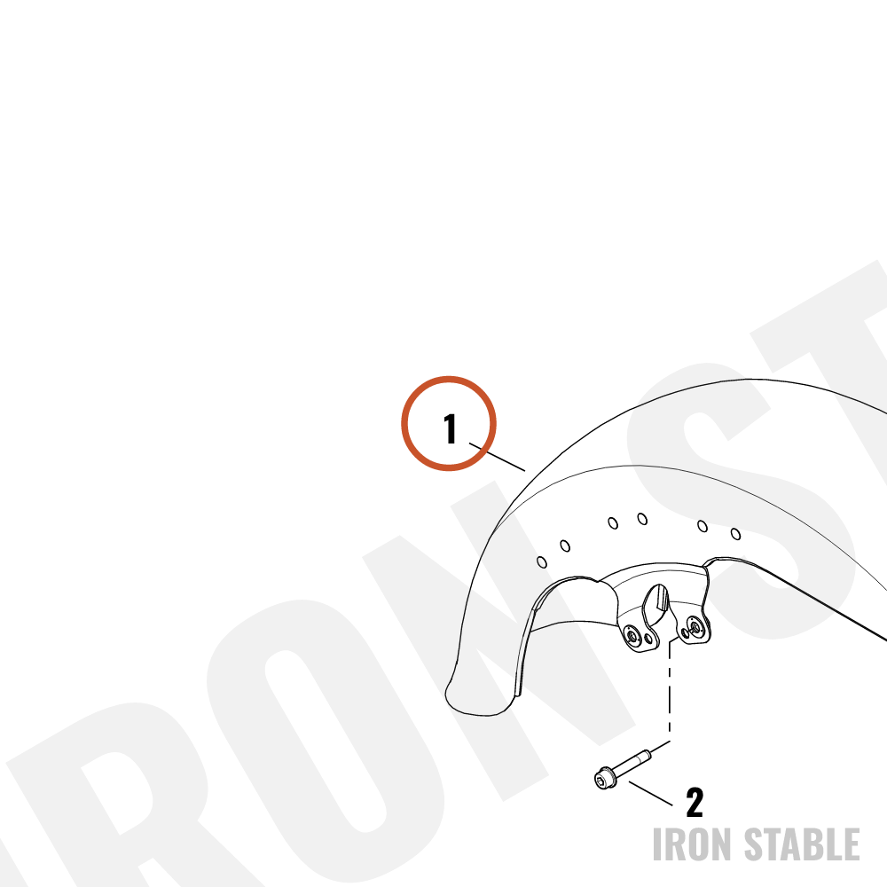 Harley-Davidson Fender, Fr, Sub-Assembly, Prime