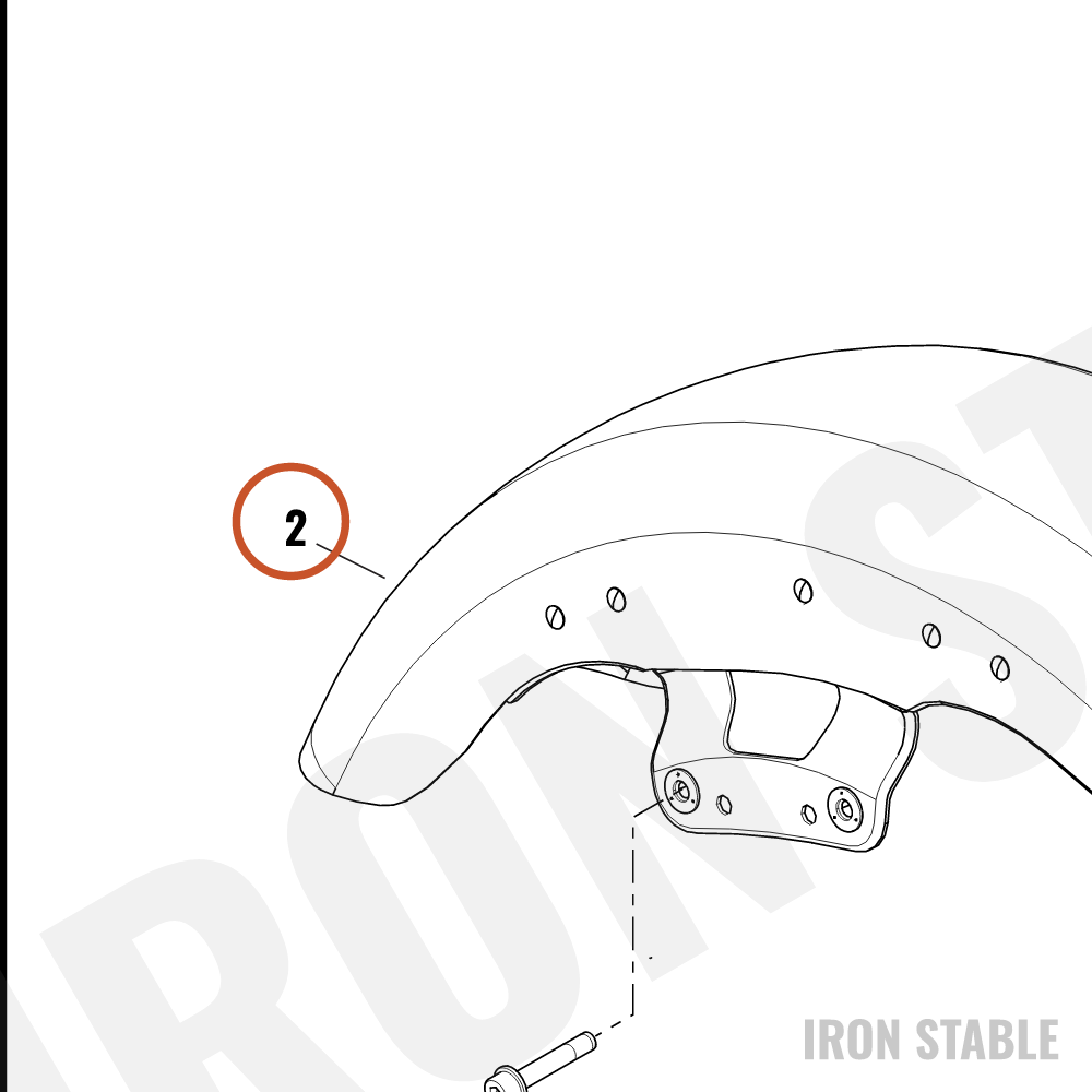 Harley-Davidson Fender, Fr, Sub-Assembly, Solid