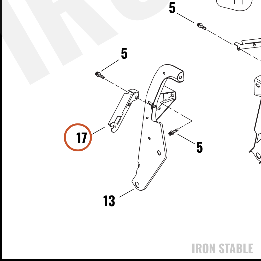 Harley-Davidson Support, Lh/Lower, Inr Frng, Zinc P